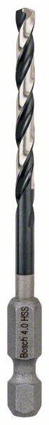 Bosch Accessories 2608577052 Metallbohrer PRO Impact 4,0mm HSS-G Länge 43/83mm 6kant Schaft 1/4" HSS-G Punta a spirale per metallo 4 mm Lunghezza totale 83 mm Alberino esagonale 1 pz.