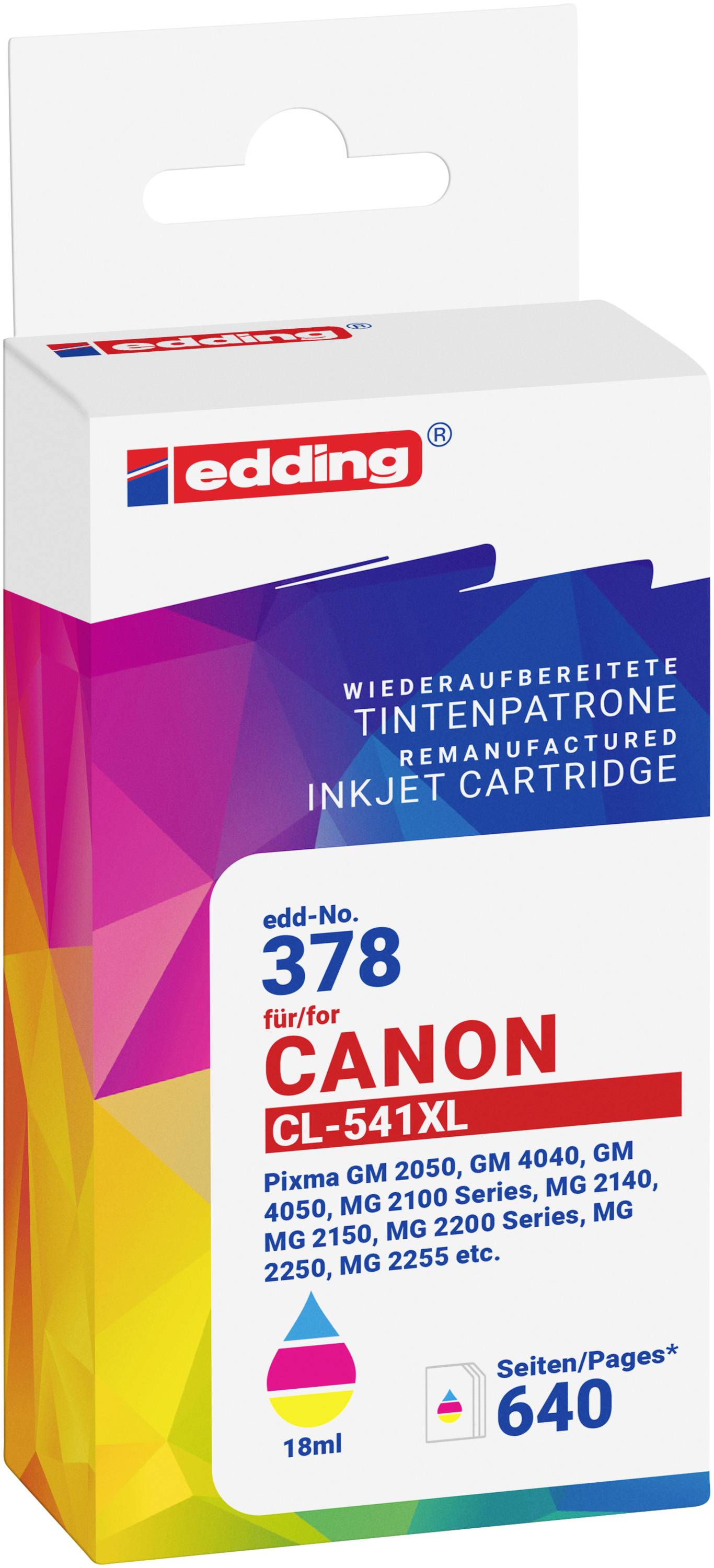 Cartuccia Edding Compatibile sostituisce Canon CL-541XL Ciano, Magenta, Giallo EDD-378 18-378-0