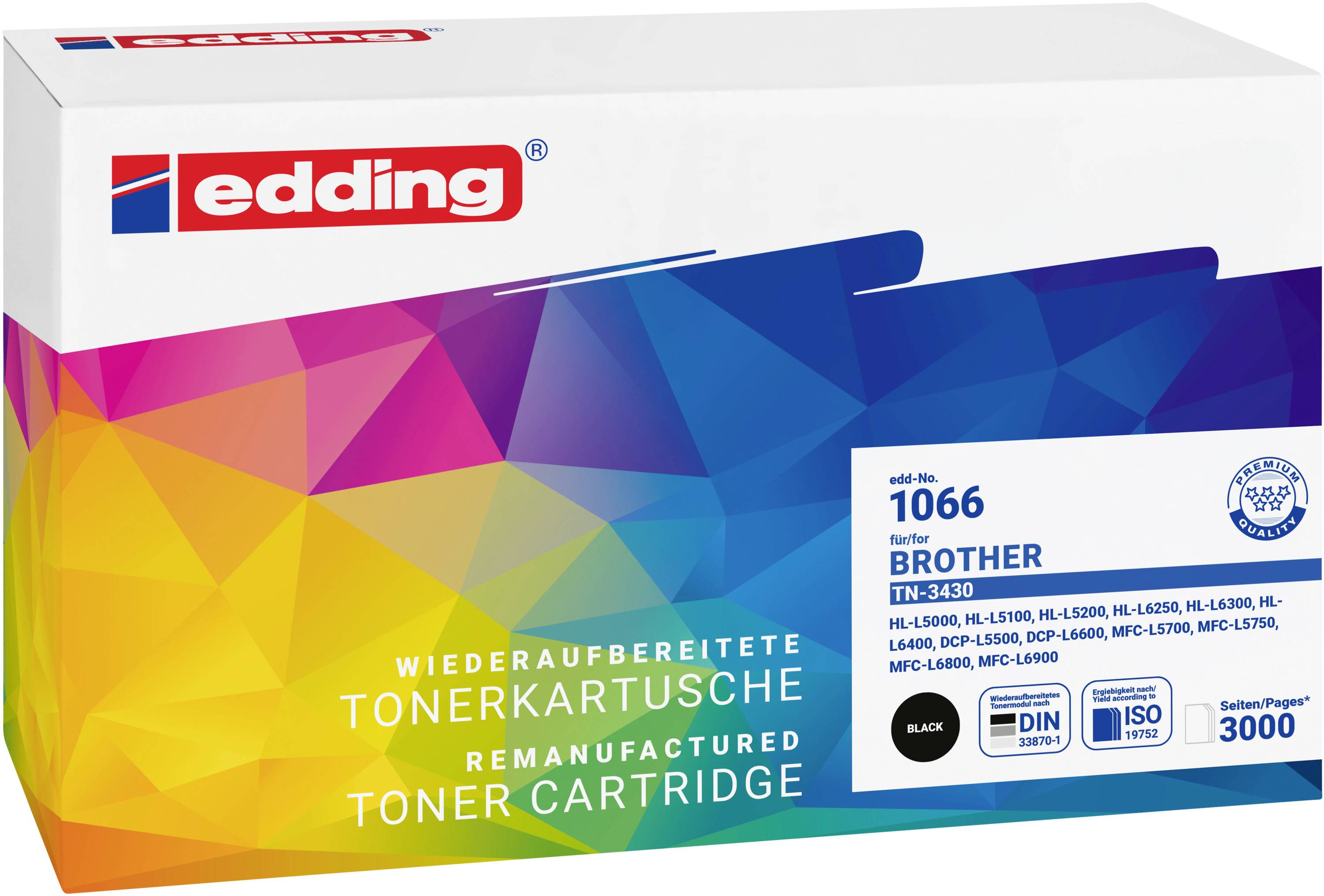 Edding Toner sostituisce Brother TN-3430 Compatibile Nero 3000 pagine EDD-1066 18-1066