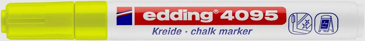 Edding 4095 4-4095065 Marcatore a gesso Giallo Neon 4 mm, 15 mm N/A-0