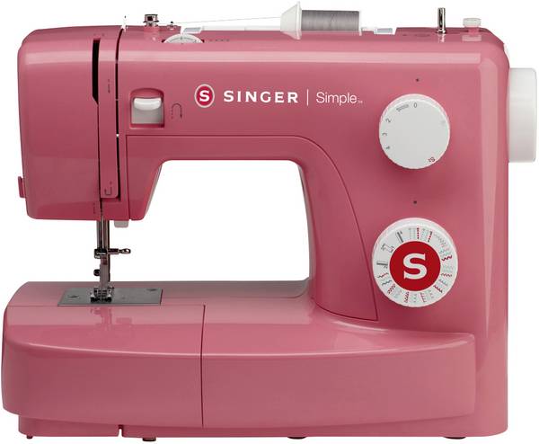 Singer Macchina per cucire a braccio libero Simple 3223 con tavolo allungabile Rosso