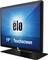Un monitor touchscreen da 19 pollici di ELO con cornice nera, che mostra il logo blu di ELO sullo sfondo dello schermo.