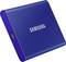 Hard disk esterno Samsung blu, compatto e portatile.