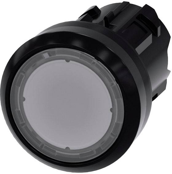 Siemens 3SU10010AD700AA0 3SU1001-0AD70-0AA0 Spia luminosa Anello frontale in plastica, rotondo Pulsante Nero, Trasparente 1 pz.