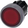 Siemens 3SU1031-0AD20-0AA0 Spia luminosa Anello frontale in metallo, rotondo Pulsante Grigio sabbia, Rosso 1 pz.
