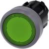Siemens 3SU1031-0AD40-0AA0 Spia luminosa Anello frontale in metallo, rotondo Pulsante Grigio sabbia, Verde 1 pz.