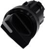 Siemens 3SU10022BC100AA0 3SU1002-2BC10-0AA0 Interruttore a levetta Anello frontale in plastica, illuminabile Leva a bandiera Nero 1 x 45 ° 1 pz.