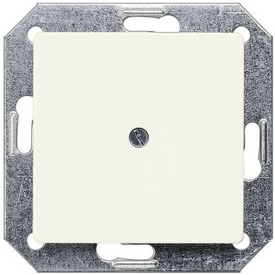Un interruttore bianco a forma quadrata, montato su un telaio metallico, posizionato centralmente nell'immagine.