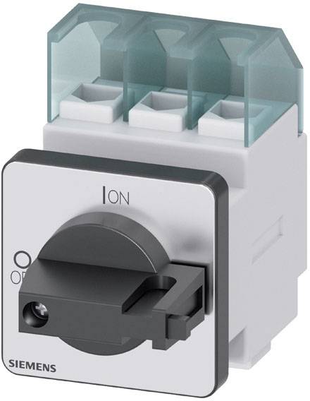 Illustrazione di un interruttore Siemens con posizioni 'ON' e 'OFF', idoneo per il controllo di apparecchi elettrici.