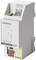 Un router IP Siemens bianco per installazioni KNX con connessione Ethernet e LED di stato, denominato 'Gamma instabus'.