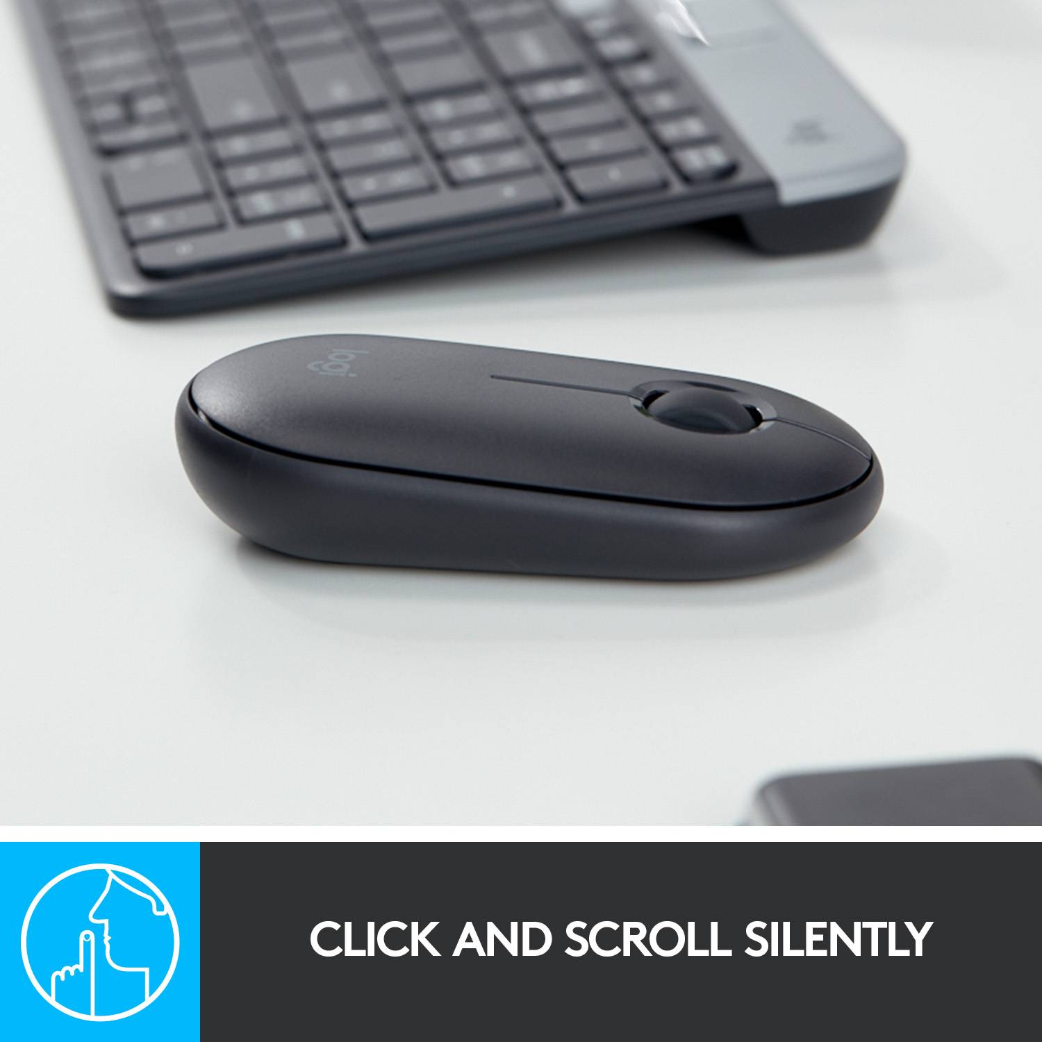 Logitech Pebble M350 Mouse Bluetooth®, Senza fili (radio) Ottico Nero 3 Tasti 1000 dpi Pulsanti silenziosi-4