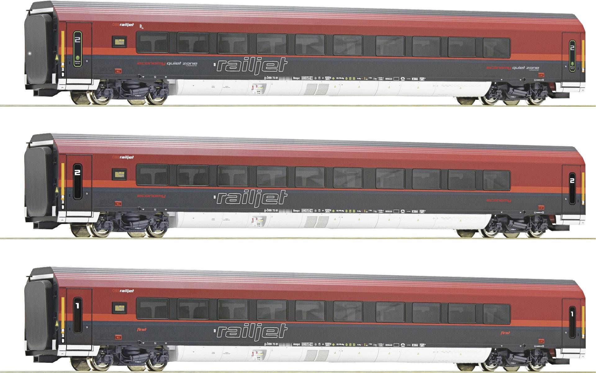 3 pz. Kit: Railjet, EBB Roco 74088