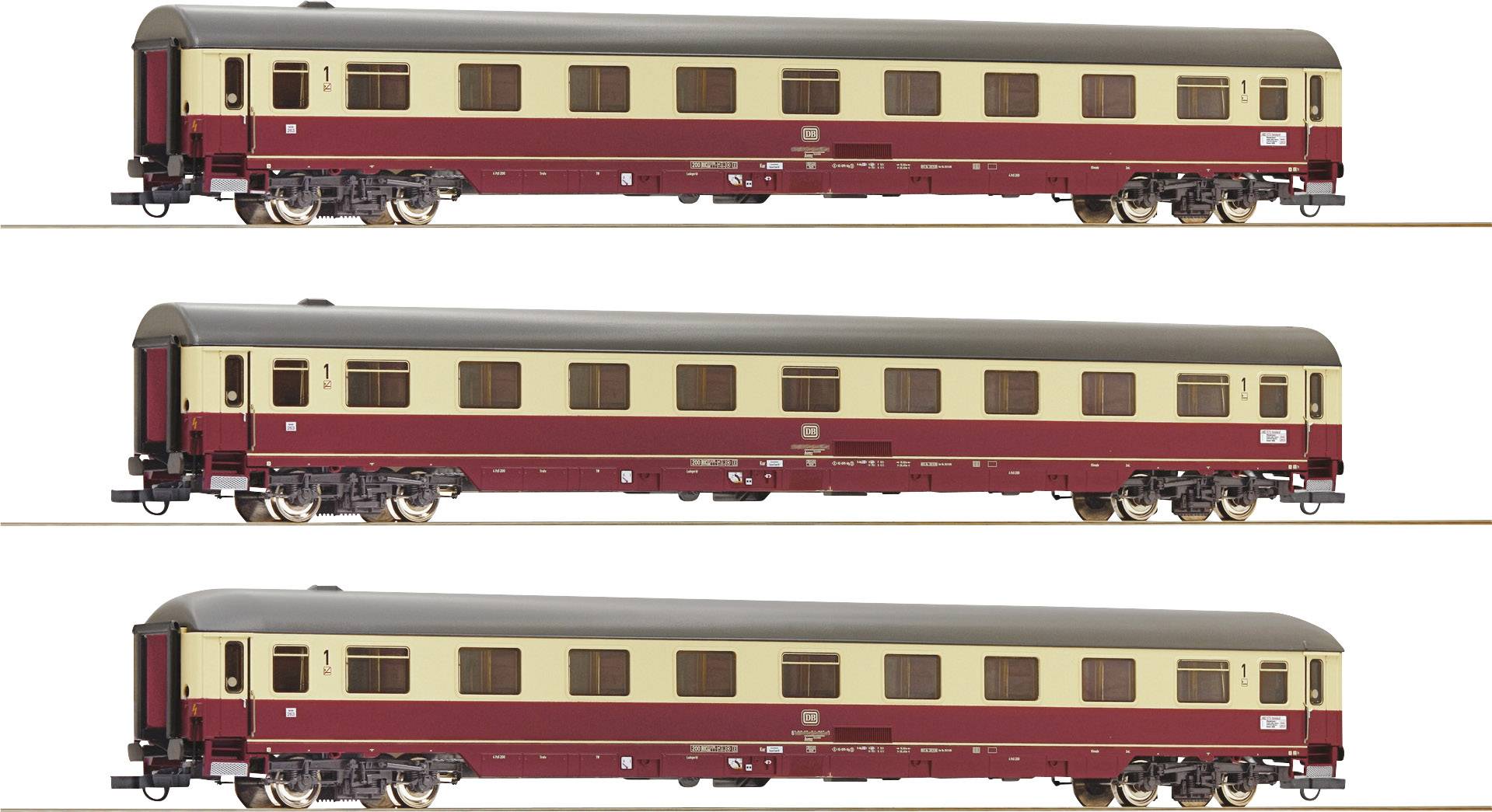 3 pz. Kit 1: Treno auto "Christoforus-Express", DB Roco 74095