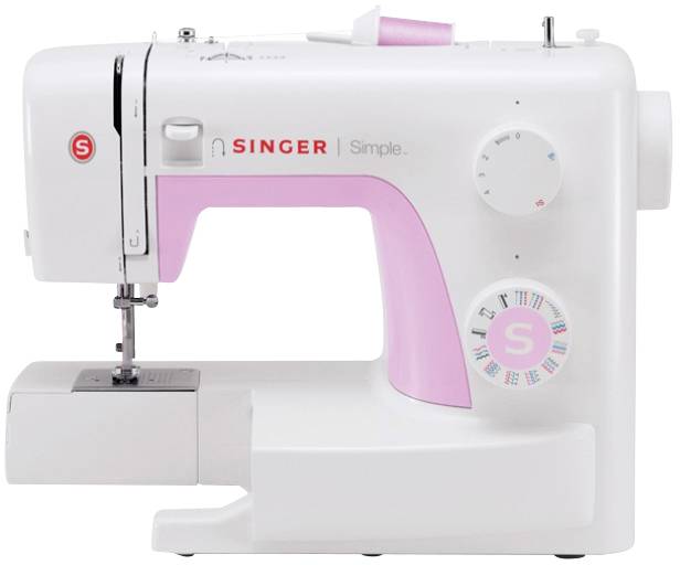 Singer Macchina per cucire a braccio libero Simple 3223 Bianco, Rosa-3
