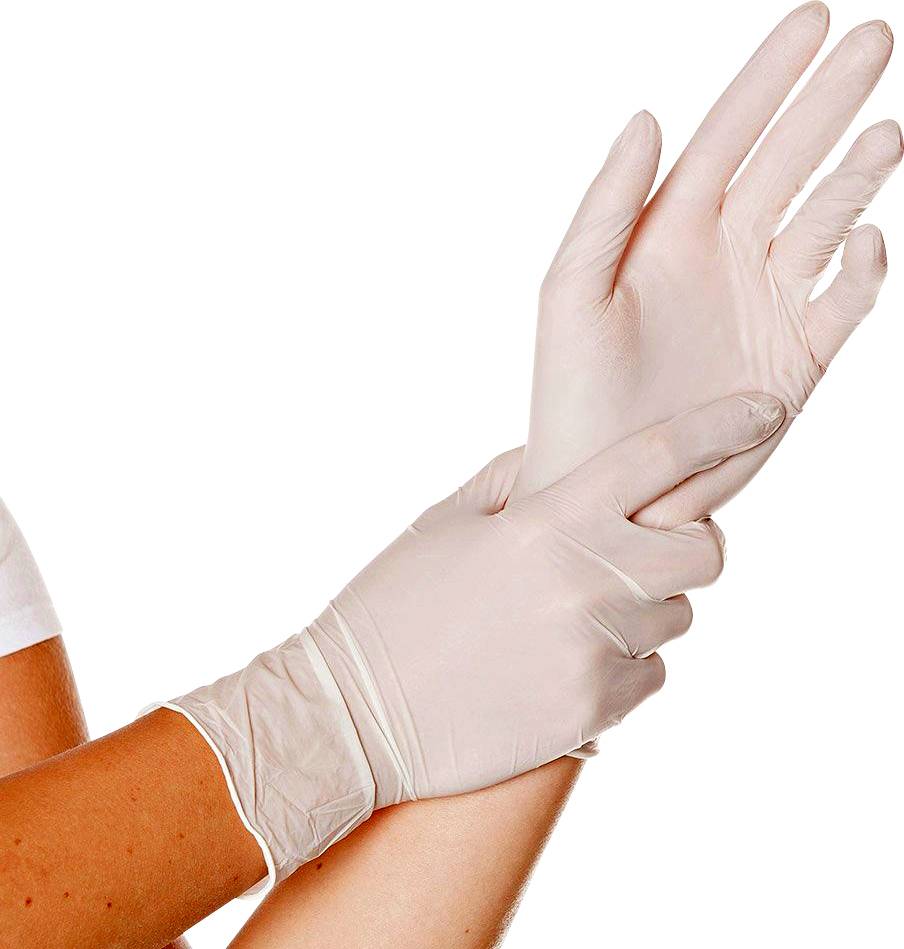 Guanto in nitrile Hygonorm SAFE FIT, bianco, taglia S, senza polvere, confezione da 100 pz.-0