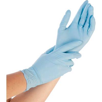 Guanto in nitrile Hygonorm SAFE FIT, blu, taglia S, senza polvere, confezione da 200 pezzi-0