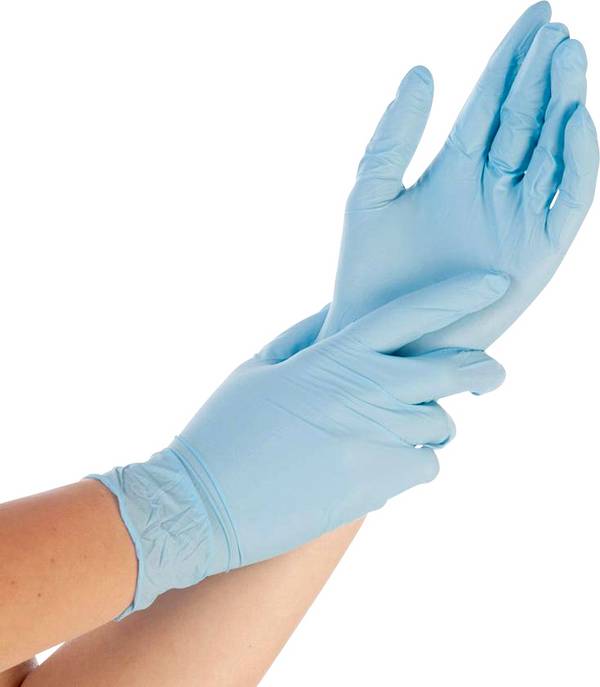 Guanto in nitrile Hygonorm SAFE FIT, blu, taglia L, senza polvere, confezione da 200 pezzi