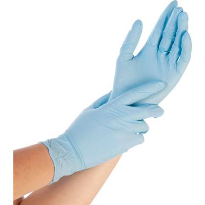 Guanto in nitrile Hygonorm SAFE FIT, blu, taglia L, senza polvere, confezione da 200 pezzi-0