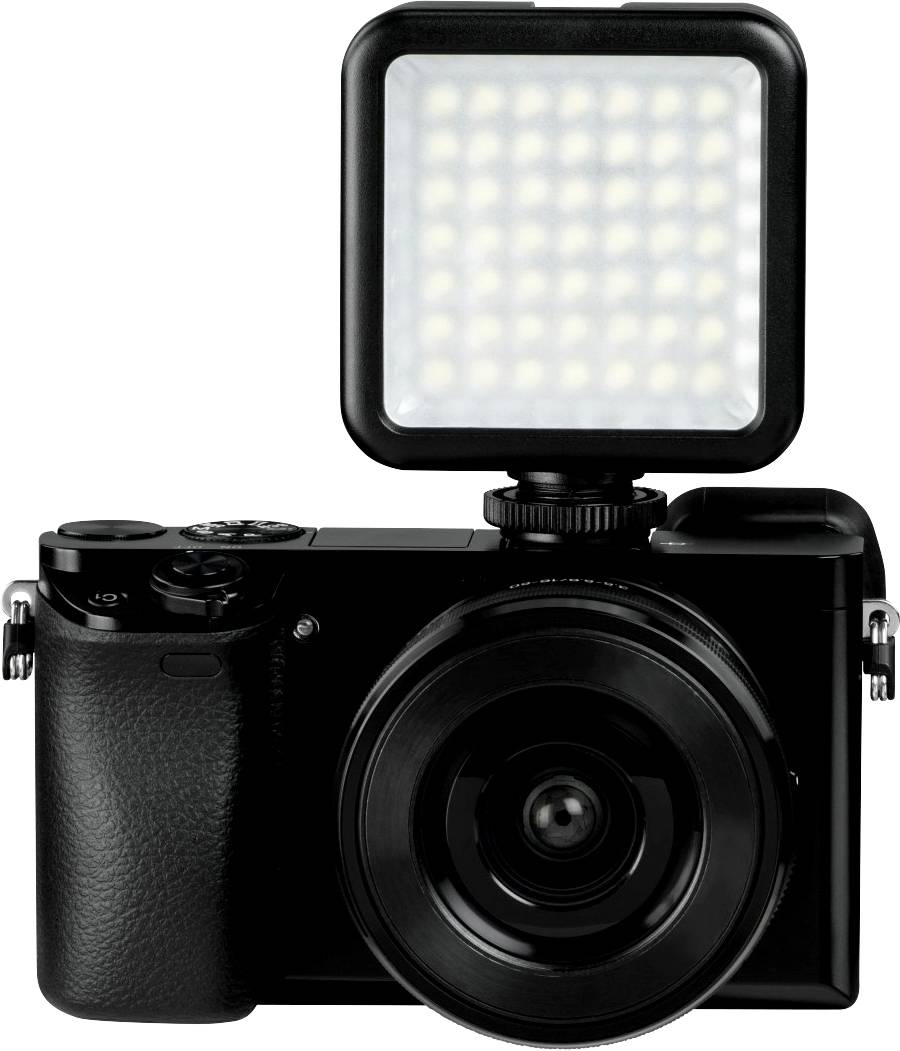 Fotocamera compatta con grande diffusore LED, ideale per la fotografia in condizioni di scarsa illuminazione.