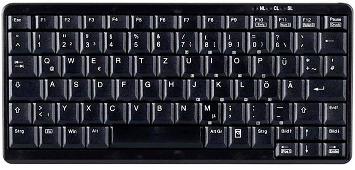 Contour Active Key Active Key Tastatur AK-4100 CH-Layout Schwarz Cablato Tastiera Svizzera, QWERTZ Nero