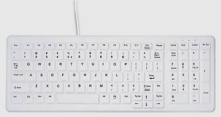 Contour Active Key Active Key Tastatur AK-C7000 IP68 Cablato Tastiera Tedesco, QWERTZ Bianco-1