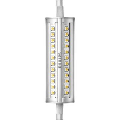 Lampada LED a forma cilindrica con logo Philips, contenente più piccole diodi LED. Ideale per illuminazione di alta qualità ed efficienza energetica.