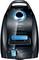 Un aspirapolvere nero Siemens con accenti blu, modello 'Q 5.0', con la scritta 'extreme silencePower', 'activeSound Control'.