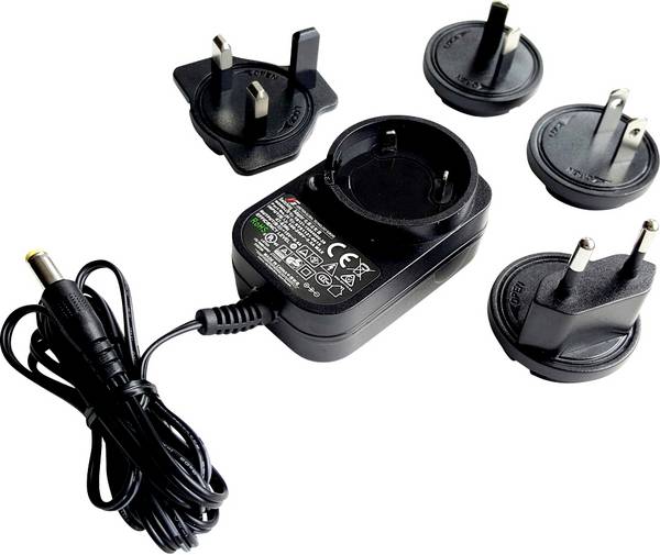 Dehner Elektronik SYS 1121-0624-W2E Alimentatore a spina tensione fissa 24 V/DC 0.25 A 6 W stabilizzato, con adattatore UK, con adattatore USA, con adattatore Australiano