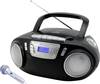 soundmaster SCD5800SW Radio CD FM USB, Cassette, Radioregistratore incl. Microfono Nero