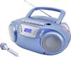 soundmaster SCD5800BL Radio CD FM USB, Cassette, Radioregistratore incl. Microfono Blu