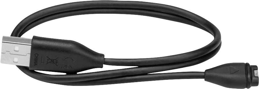 Cavo USB nero con connettore USB standard su un lato e un connettore più piccolo sull'altro lato.
