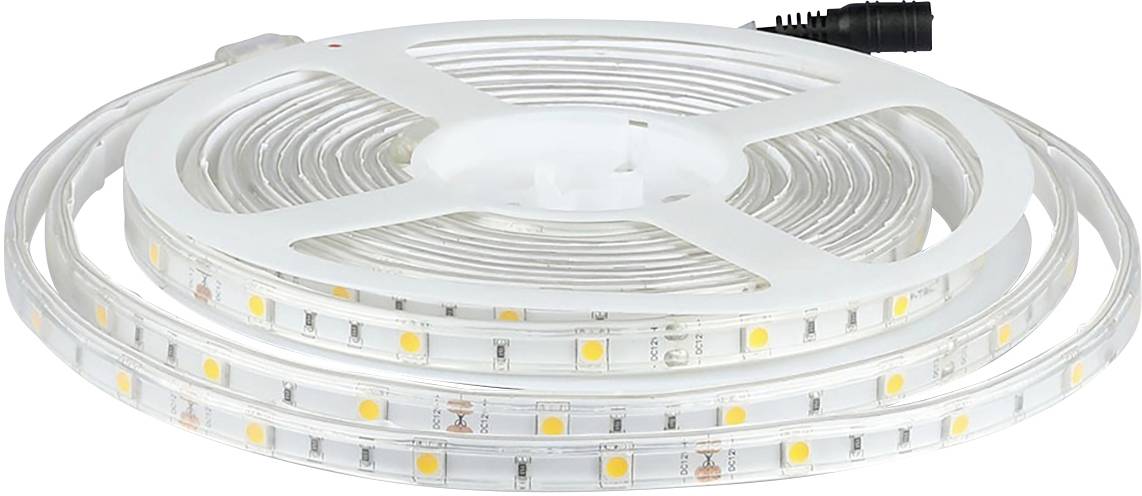 V-TAC VT-5050 30 3000K 5m 2145 Striscia LED ERP: E (A - G) con spina 12 V 5 m Bianco caldo 5 m