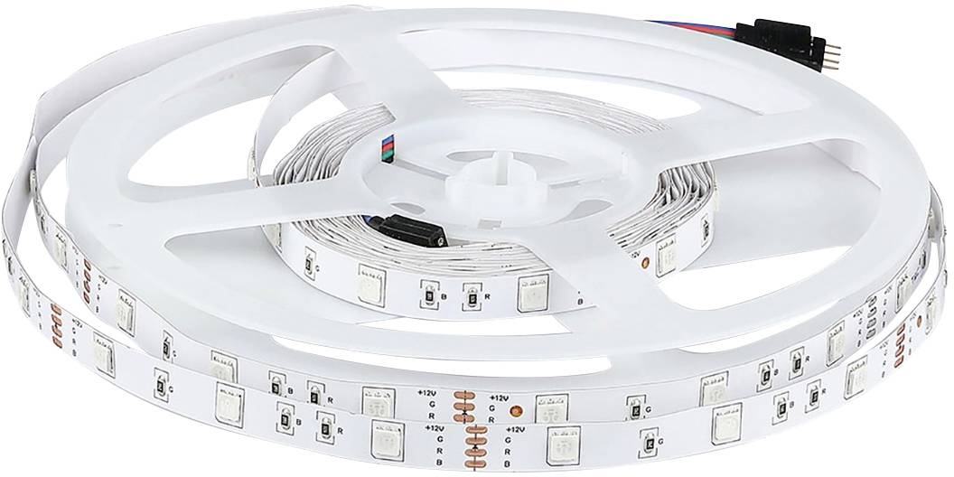 V-TAC VT-5050 30 RGB 5m 212124 Striscia LED ERP: E (A - G) con spina 12 V 5 m RGB 5 m