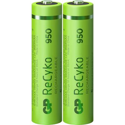 GP Batteries ReCyko+ HR03 Batteria ricaricabile Ministilo (AAA) NiMH 950 mAh 1.2 V 2 pz.