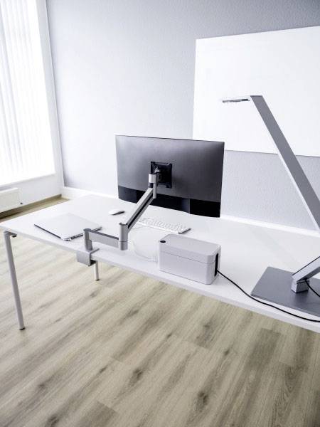 Durable 508323 Supporto da tavolo per monitor 1 Display: (s) 53,3 cm (21") - 96,5 cm (38") Argento Ruotabile, Girevole, -7