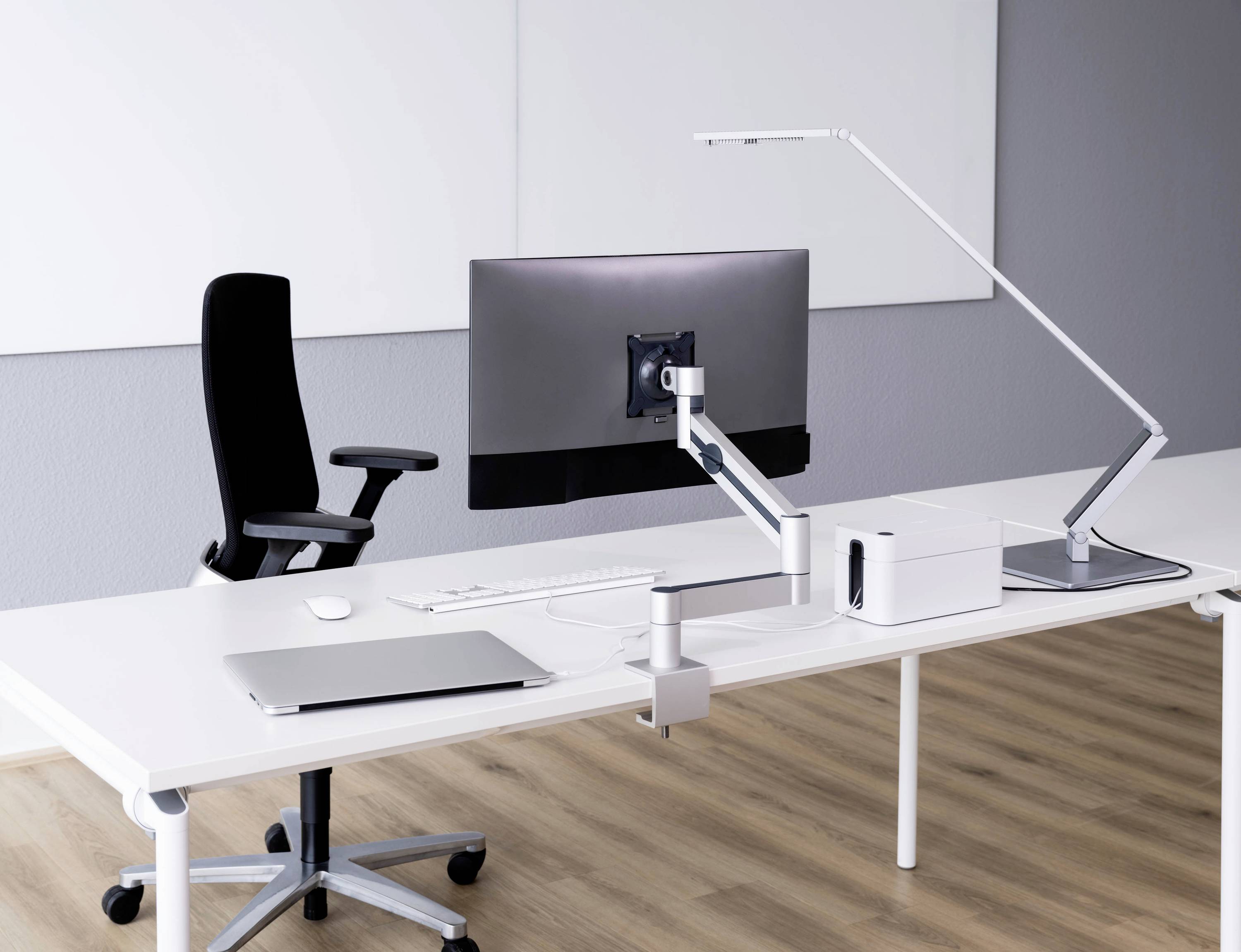 Durable 508323 Supporto da tavolo per monitor 1 Display: (s) 53,3 cm (21") - 96,5 cm (38") Argento Ruotabile, Girevole, -8