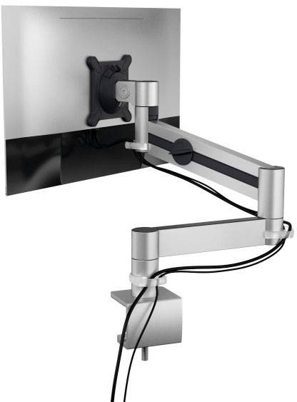 Durable 508323 Supporto da tavolo per monitor 1 Display: (s) 53,3 cm (21") - 96,5 cm (38") Argento Ruotabile, Girevole, -1