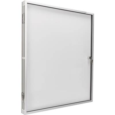 Magnetoplan bacheca CC con vetro di sicurezza per esterni, 12 X A4, bianco/alluminio/Grigio Magnetoplan bacheca CC con vetro di sicurezza per esterni, 12 X A4, bianco/alluminio/Grigio