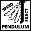 'Pendolo' Grafica con multiple posizioni del pendolo in movimento. Testo: 'VELOCITÀ' sopra i pendoli, 'PRECISO' verticalmente a destra sul margine.
