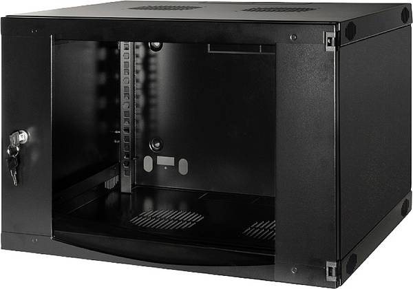 LogiLink W06F64B Armadio rack da parete 19" (L x A x P) 540 x 330 x 450 mm 6 U Schwarzgrau (RAL 7021)