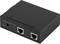 Splitter industriale nero Gigabit PoE con due porte Ethernet sul lato anteriore e l'etichetta 'Industrial Gigabit PoE Splitter'.