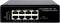 Switch non gestito PoE Gigabit a 7 porte + 1 porta GE con 8 porte Ethernet. LED che indicano l'attività PoE e dei dati. Interruttore per la configurazione VLAN.