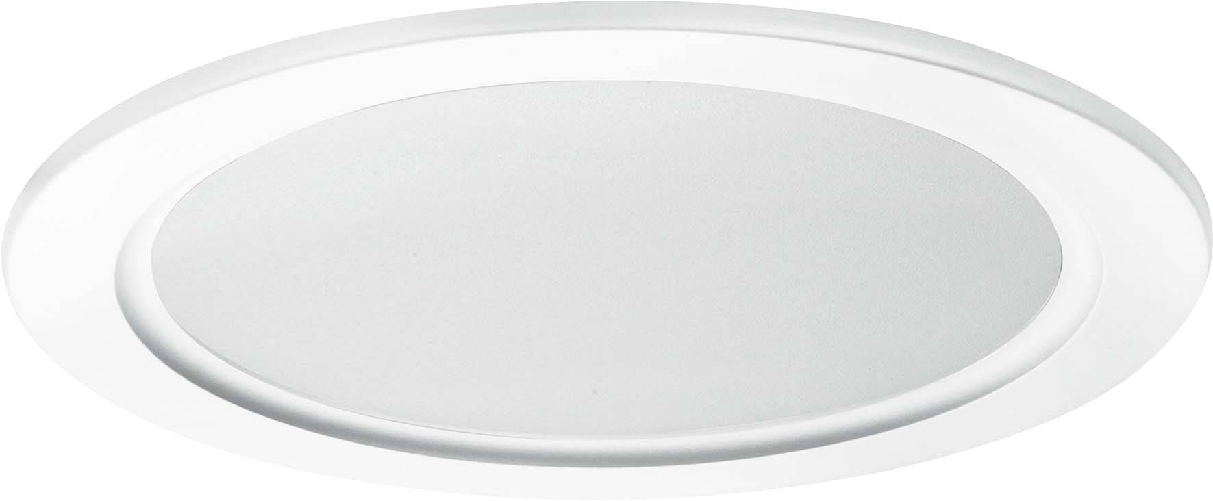 Plafoniera rotonda bianca dal design semplice.