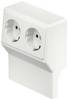 6132245 Accessorio sistema su battiscopa SL 2GT2050 rws Presa a muro schuko Bianco puro 1 pz.