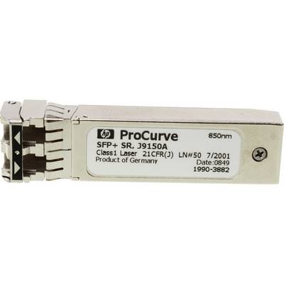 'Transceiver HP ProCurve SFP+, Modello J9150A, 850nm, Laser Classe 1, fabbricato in Germania.'
