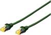 Digitus DK-1644-A-300/G RJ45 Cavo di rete, cavo patch CAT 6A S/FTP 30.00 m Verde Ritardante di fiamma, Privo di alogeni, Flessibile, Schermatura a fogli, Schermatura intrecciata, Schermato, Schermato a coppie, doppia schermatura, con protezione 1 pz.
