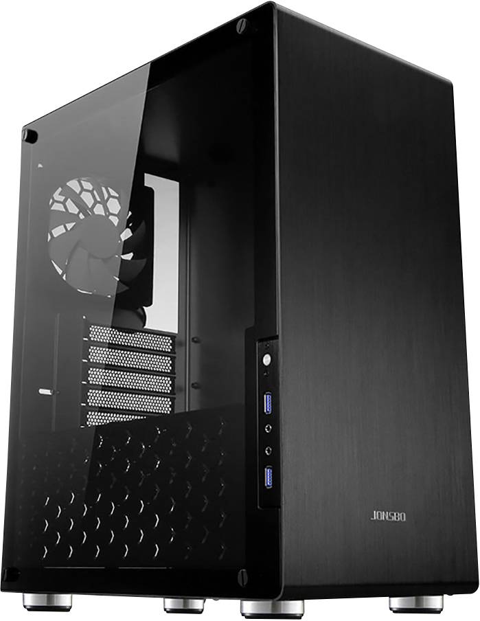 Jonsbo U4 BLACK Midi-Tower PC Case, PC Case da gioco Nero