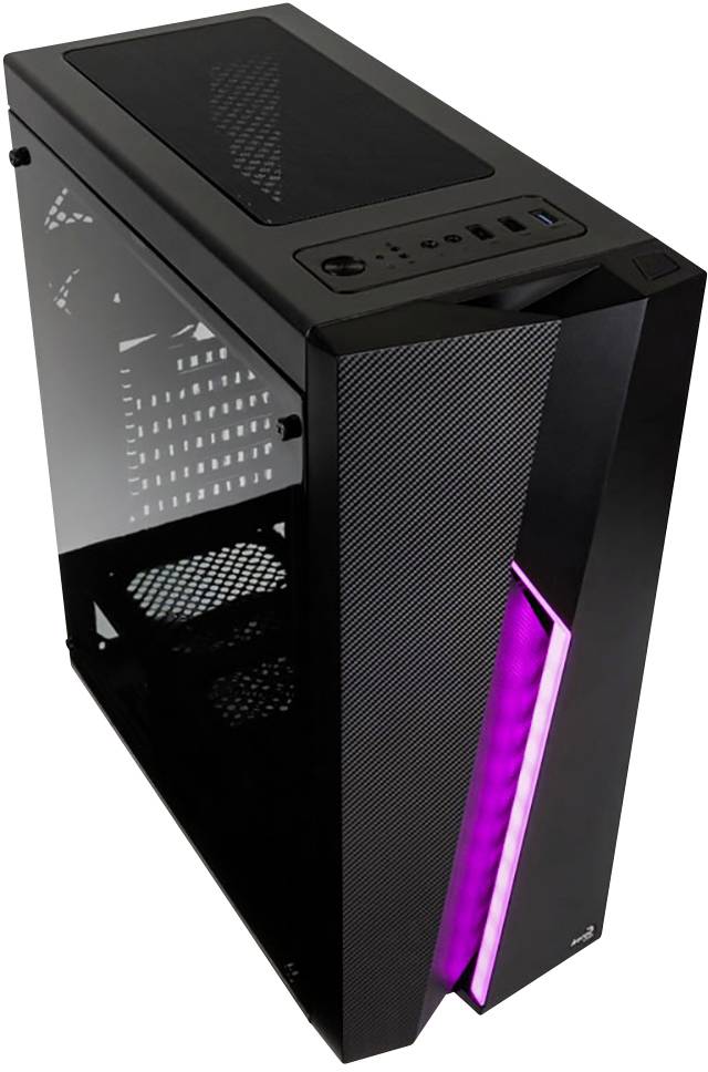AeroCool AeroCool Bolt - Tower - ATX - Seitenteil mit Fenster (Acryl) Midi-Tower PC Case Multicolore-1
