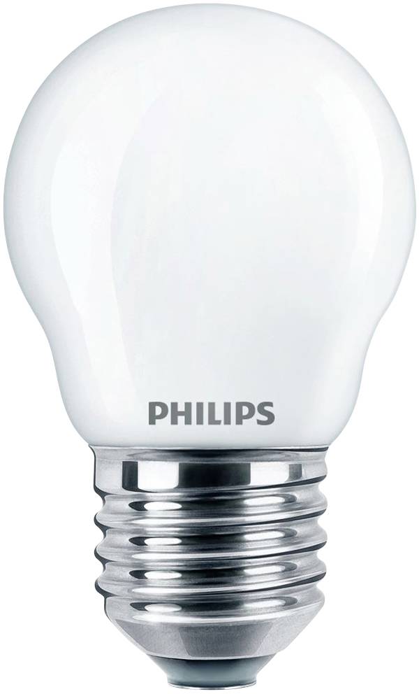 Una lampadina bianca con la scritta 'PHILIPS' sulla parte anteriore.
