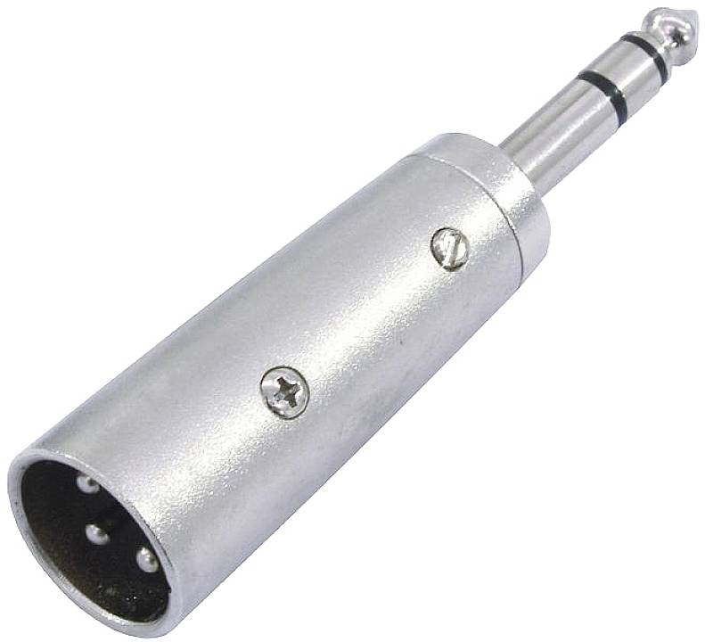 Omnitronic 30226455 XLR Adattatore [1x Spina XLR 3 poli - 1x Spina jack da 6.3 mm (stereo)] Argento